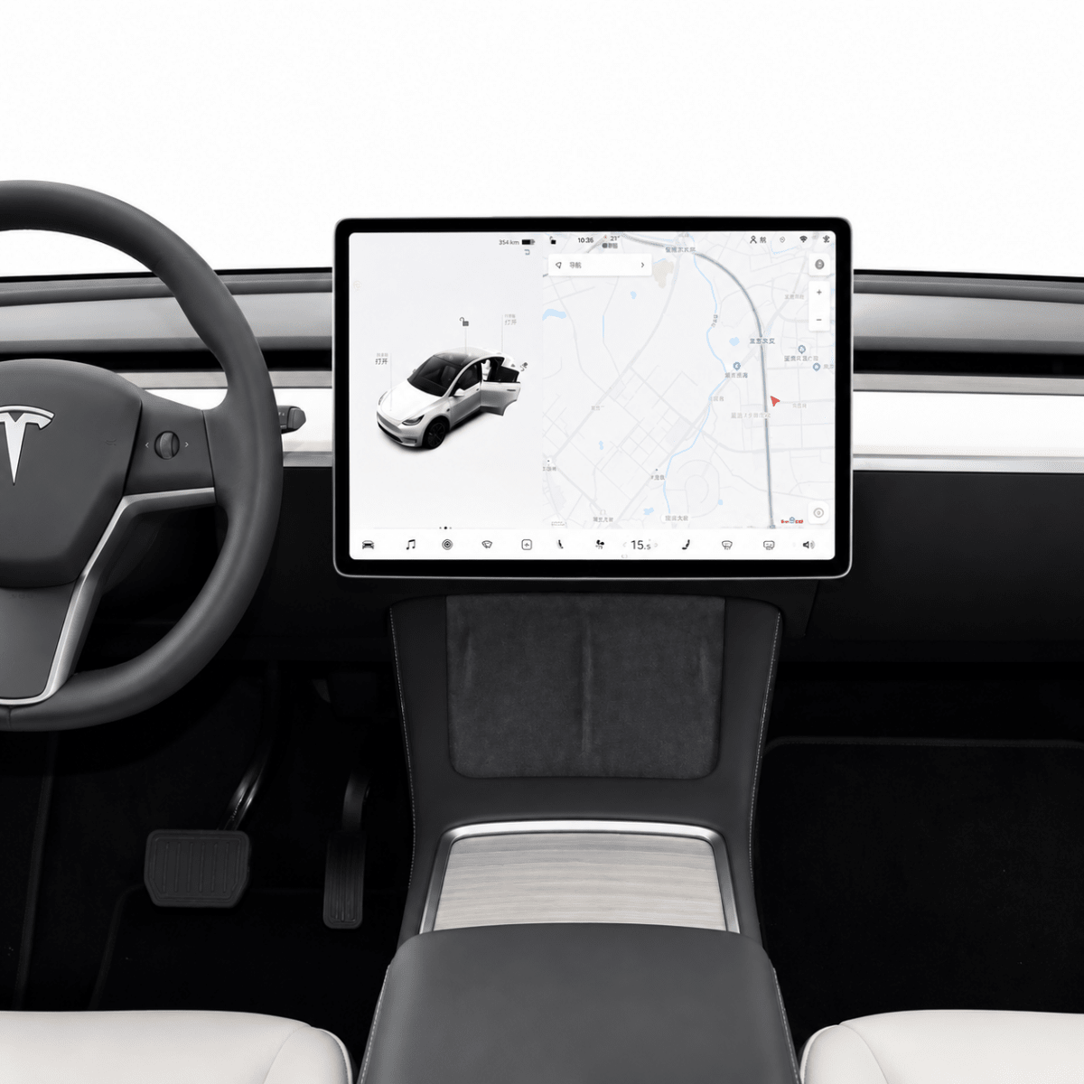 Tesla Model Y（2020-2024） Matte Anti-Glare Screen Protector | Tempered Glass - EV China Parts